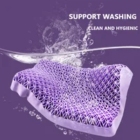 New TPE Cool Breathable Bed Pillow Protection Cervical Washable Pillows With Pillowcase For Neck Message Sleep Travel Purple 1
