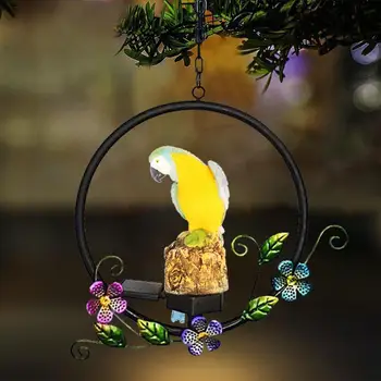 

Solar Power LED Owl Parrot Hanging Lamp Waterproof Garden Lawn Decorative Light Long Service Life and Low Power Consumption