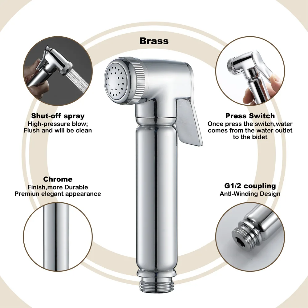 

Clean Body Yellow tong fu xi Spray Gun Bathroom Chamber Pot Flusher Leading Hipj09023