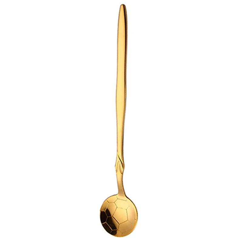 Футбольные ложки для кофе из нержавеющей стали, чайная ложка Flatware для питья