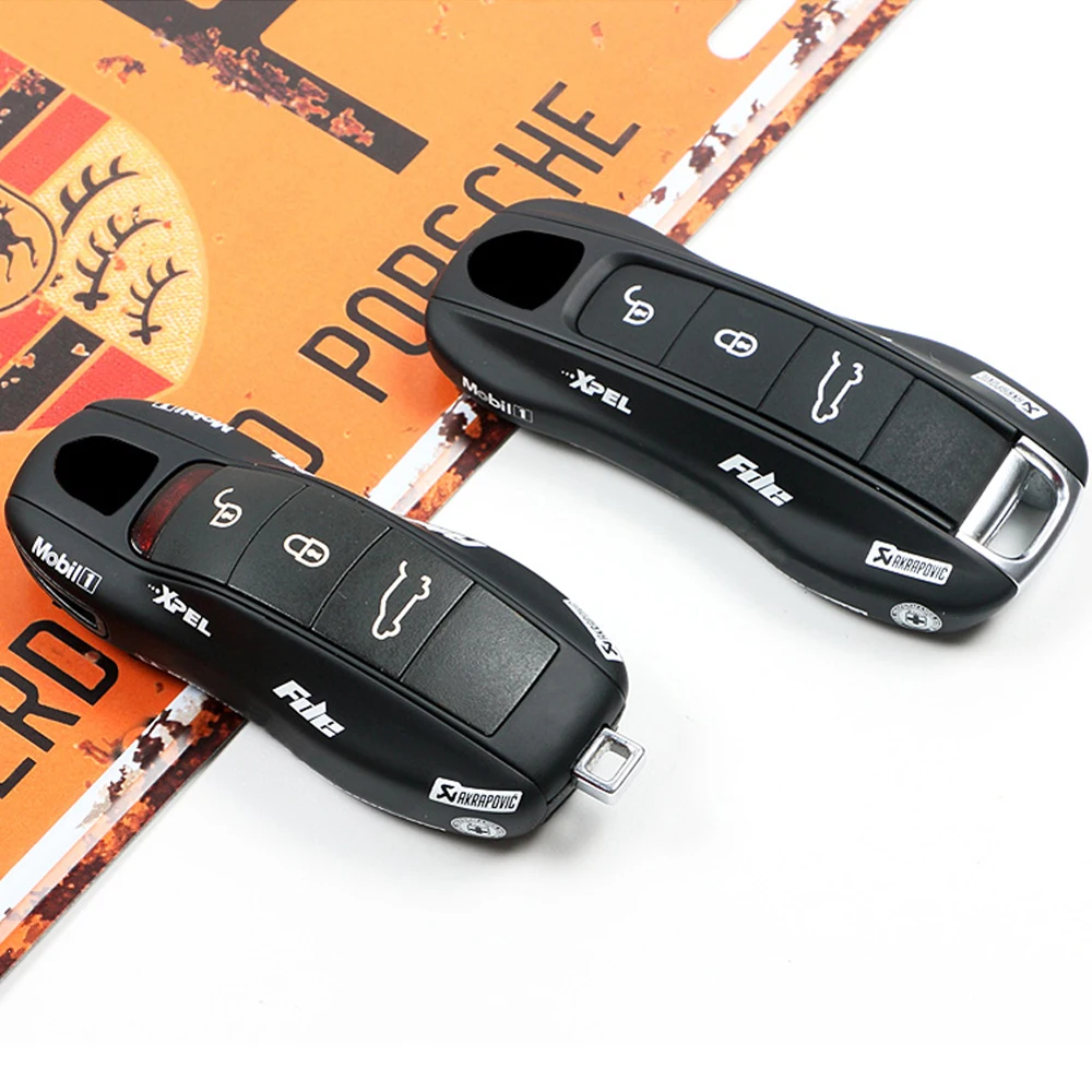 Чехол-бумажник с 3 кнопками для ключей от машины для Porsche Boxster 986 987 Cayman Panamera Macan Cayenne 911 970 997 981 991 92A, спортивная защита
