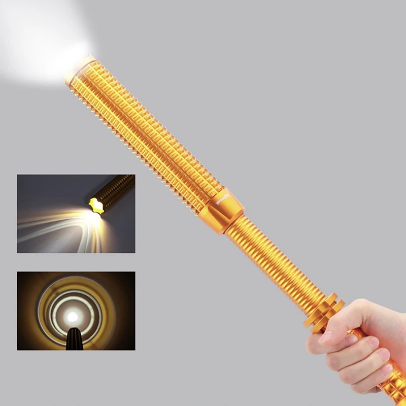 Good Price for  Super Bright Telescopic Aluminium Alloy Mace Shape Torch Lamp LED Flashlight Outdoor Lighting Tool 