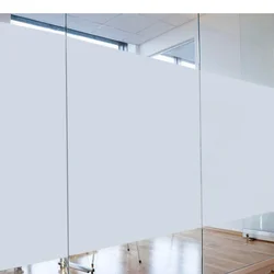 Autocollant Transparent opaque en verre givré pour bureau, autocollant pour porte coulissante en verre pour fenêtre de balcon 