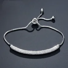 UILZ модные кубические циркония длинные звенья цепи милые браслеты для женщин Белый Шарм Pulseira Feminina CZ Ювелирные изделия UB2025
