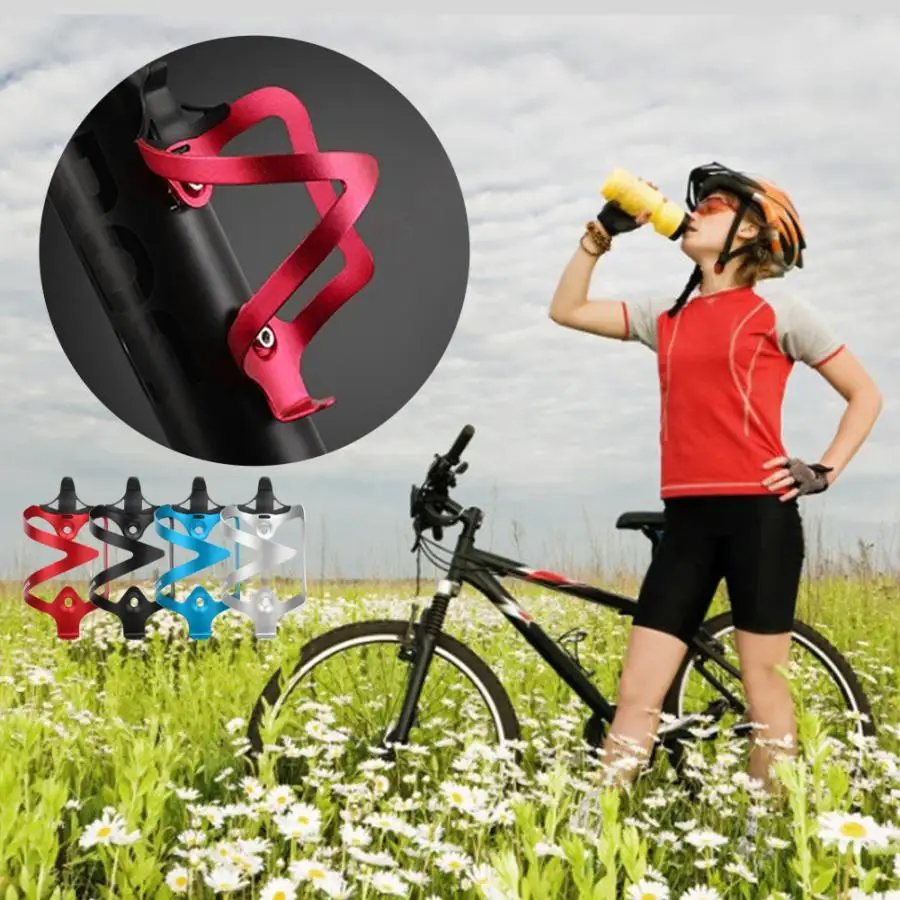 Bike Bottle Cage Aluminum Alloy Bicycle Water Bottle Holder Kettle Cup Cage Cycling Mountain Road Bike Bottle Holder Accessories