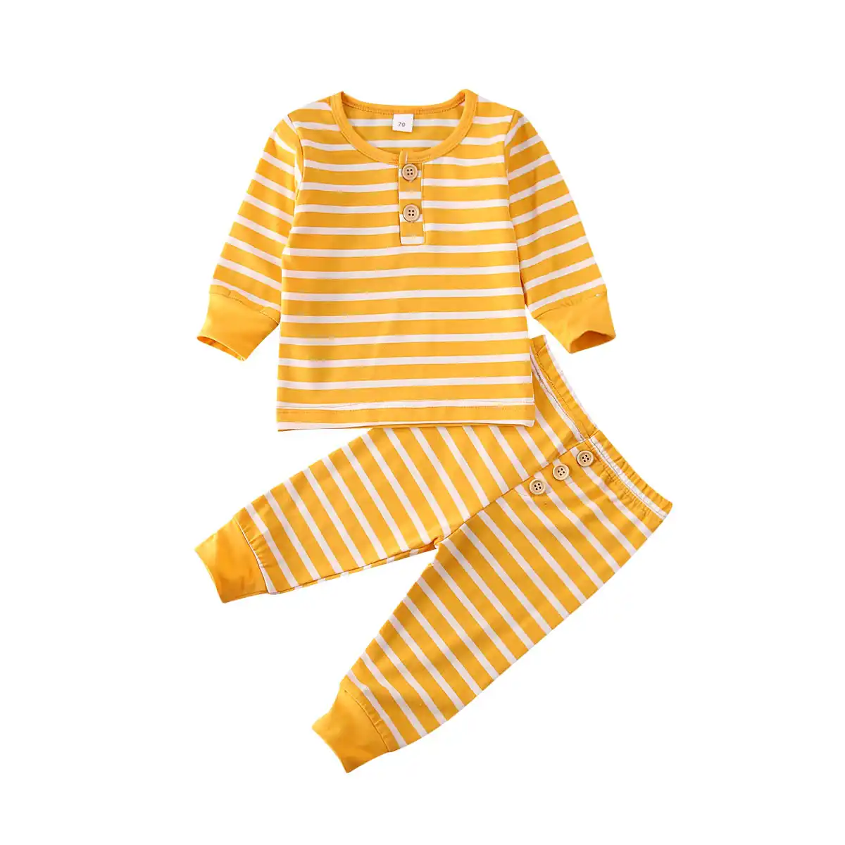 UK Baby Boy Girl Newborn Stripe Outfits Clothes T-shirt Pants Leggings 2PCS Set