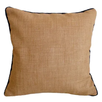 

45X45CM Flax yellow Plain Linen-like Pillow case cushion cover