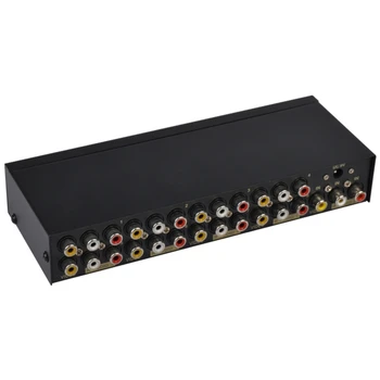 

8-way Composite RCA AV Splitter 1X8 Video 1 in 8 out Selector Box Splitter Distributor for STB DVD HDTV