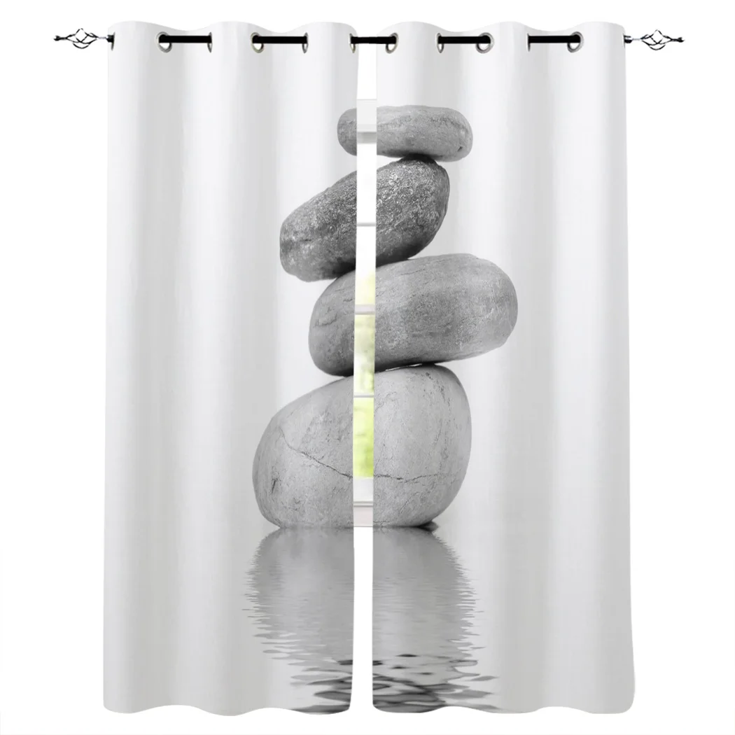Cobblestone Zen Window Treatments Curtains Valance Curtain Lights Living Room Bathroom Outdoor Floral Fabric Decor Kids | Дом и сад
