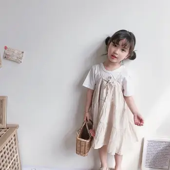 

2020 Korea Style Baby Girls Vest Dress Fashion Summer Kids Girls Dresses 1-6 Years