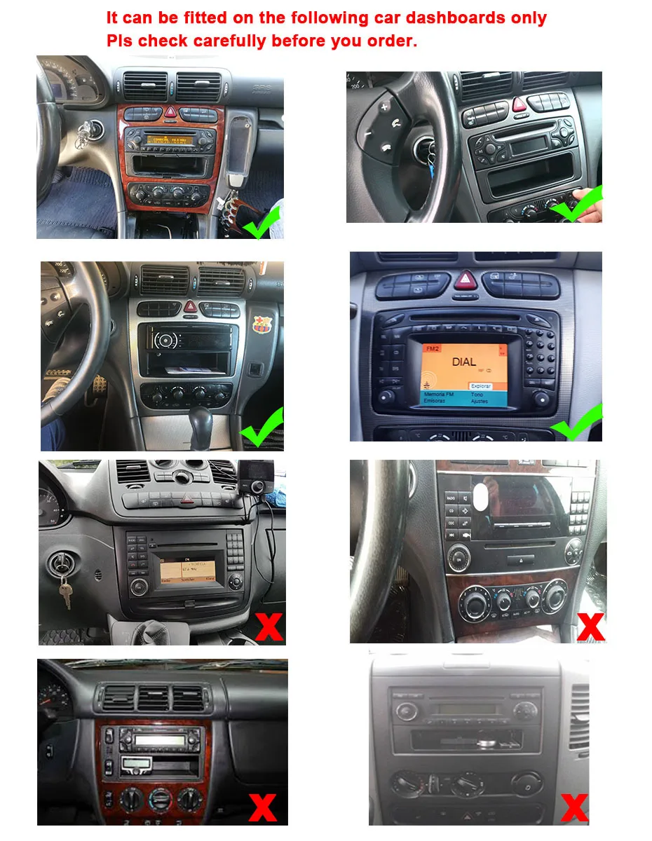 Top In Stock 7"Android 9.0 Car DVD Player For Mercedes Benz CLK W209 W203 W463 W208 Wifi 3G GPS Bluetooth Radio Stereo audio media 1