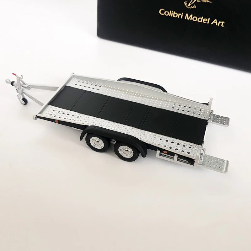 Photo Product 1/43 Metal Trailer Trailing Plate Alloy Trailer Model Car Scene Accessories Model Collection Gift