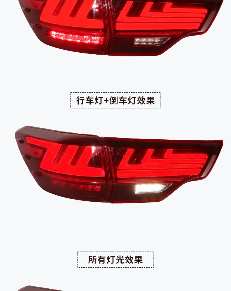Автомобильный Стайлинг для toyota задние фары для Highlander- Kluger задний фонарь Тип задний фонарь DRL+ тормоз+ Парк+ Динамический сигнал поворота