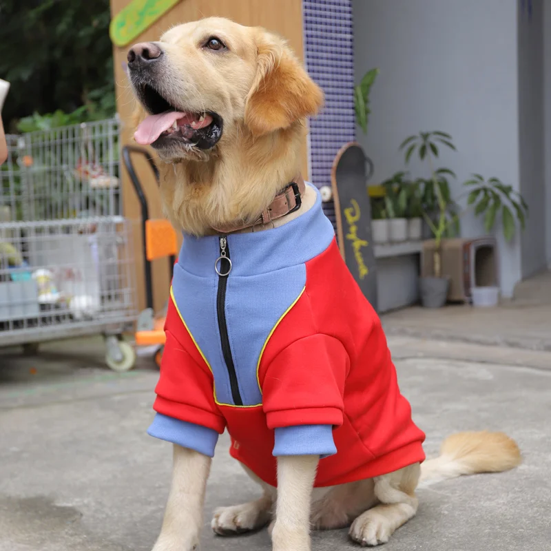 Dog Clothes Coat Jacket Cotton Shirt Sports Style Hoodie for Small Medium Large Dogs Four Season Pet Clothes