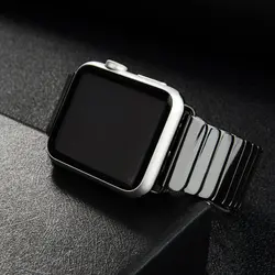 Керамический ремешок для Apple Watch Band 44 мм 40 мм iwatch band 42 мм 38 мм роскошный браслет из нержавеющей стали с пряжкой Apple watch 4 3 2 1