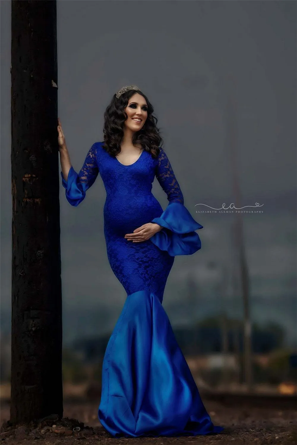 Elegence Lace Maternity Dresses For Photo Shoot Props Sexy Pregnancy Dress For Photography Long Pregnant Women Maxi Gown Clothes (6)