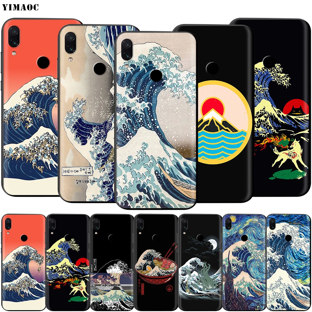 Чехол Kanagawa для Xiaomi Redmi MI Note MAX 3 6 6A 7 8 9 9A 9C 10 se A1 A2 Lite GO F1 A3 K30 Poco F2 Pro|Бамперы| |