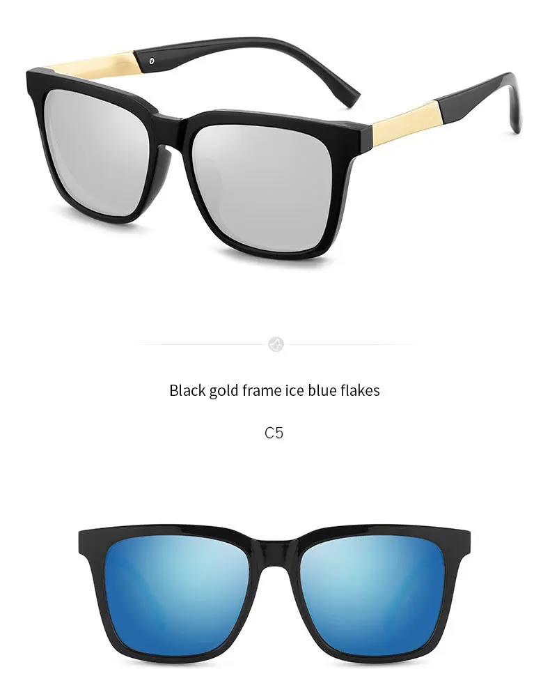 2020 Mens New Fashion Tide Sunglasses Polarized Driving Glasses Square UV400 Protection Eye Cycling Travelling