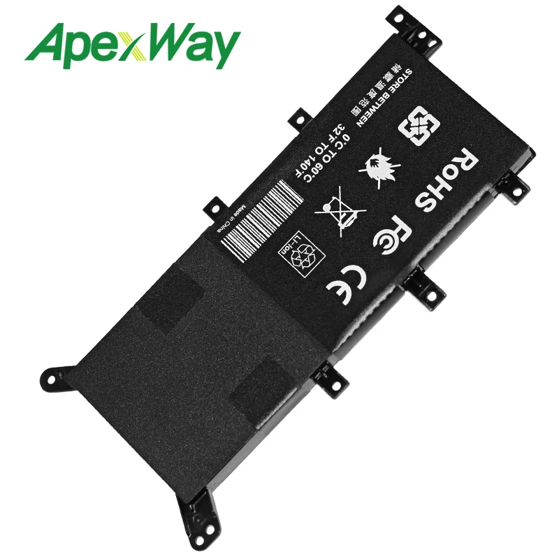 Tanie Apexway 7.6V 38Wh baterii Laptop ASUS X554L X555L X555LB X555LN X555 X555LD X555LP F555A F555U W519L F555UA maszyny wirtualnej C21N1347