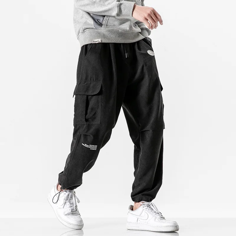 

2020 Spring New Style Japanese-style Shadowless Wall Large Size Workwear Printing Ninth Pants M-5x Hk2006