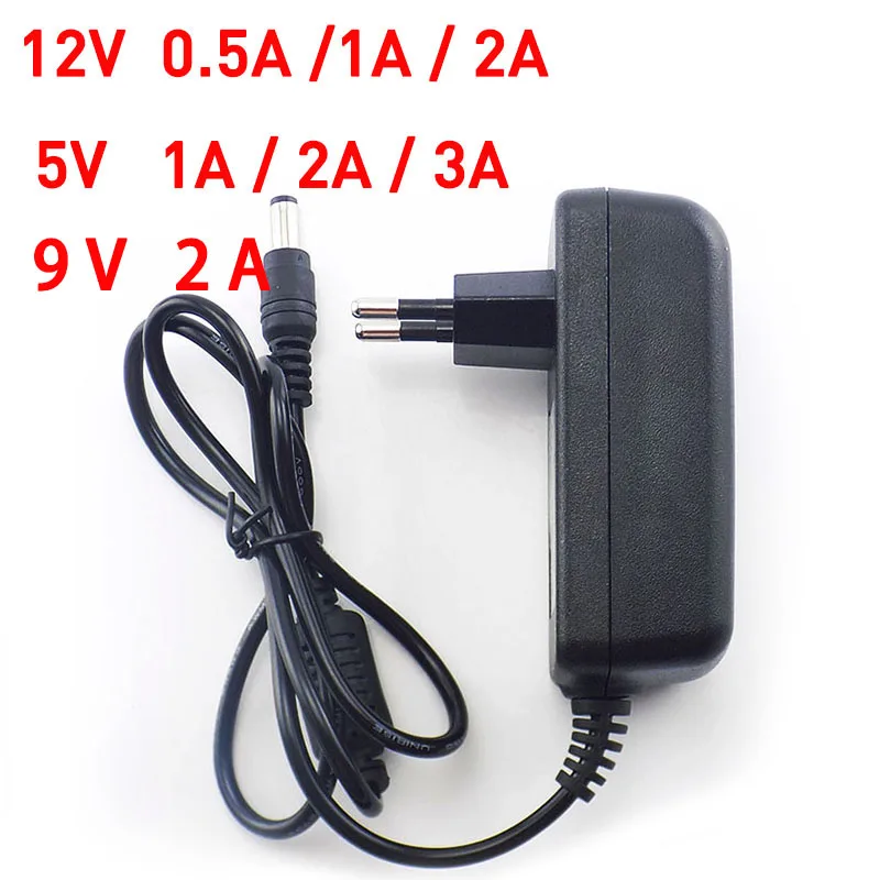 AC DC 5V 12V 9V 1A 2A 3A 0.5A Мощность адаптер 100 240 В питания Зарядное устройство