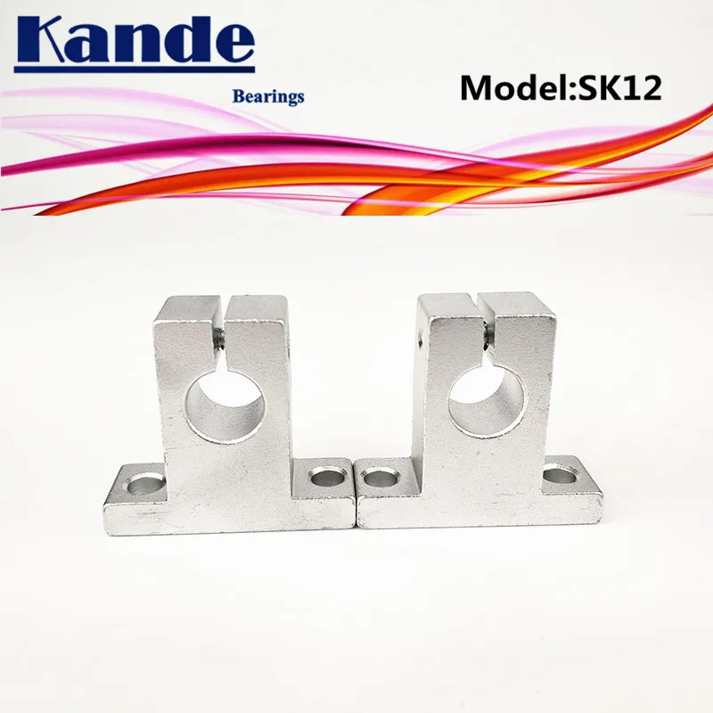 Подшипники Kande 4 шт. Поддержка линейного вала SK12 12 мм для 3D принтеров раздвижные