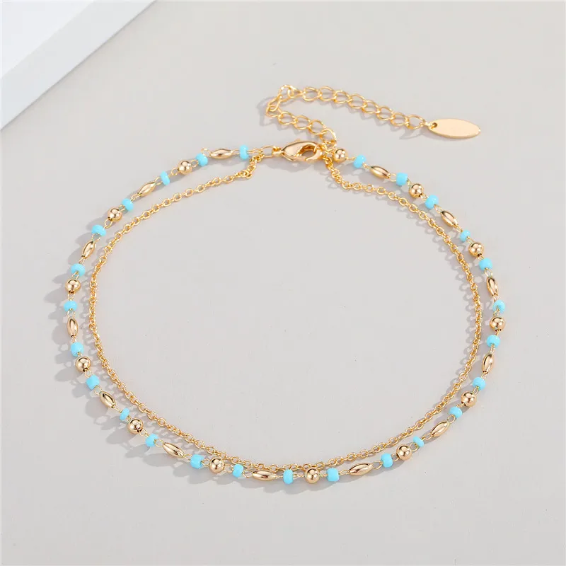 1PC Bohemian Minimalist Multilayer Bead Foot Chain Anklet For Women New Trendy Small Round Tassel Leg Bracelet Beach Jewelry 1PC Bohemian Minimalist Multilayer Bead Foot Chain Anklet For Women New Trendy Small Round Tassel Leg Bracelet Beach Jewelry