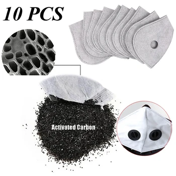 

10pcs Professional Dust Proof Mask Gasket Anti Haze Breathable Activated Carbon Filters PM 2.5 Mask Gaskets Mask Pads