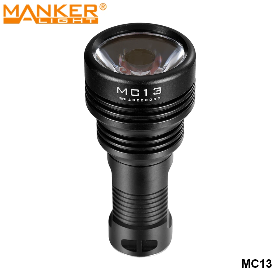 Мощный уличный портативный фонарик Manker MC13 дальнего действия сине красный