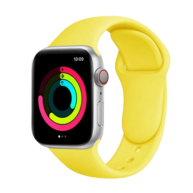 Silicone Strap for Apple Watch Band Series 7 654 321,44/40mm 42/38mm 45/41mm Smartwatch Bracelet Watchband for Apple Watch SE 19