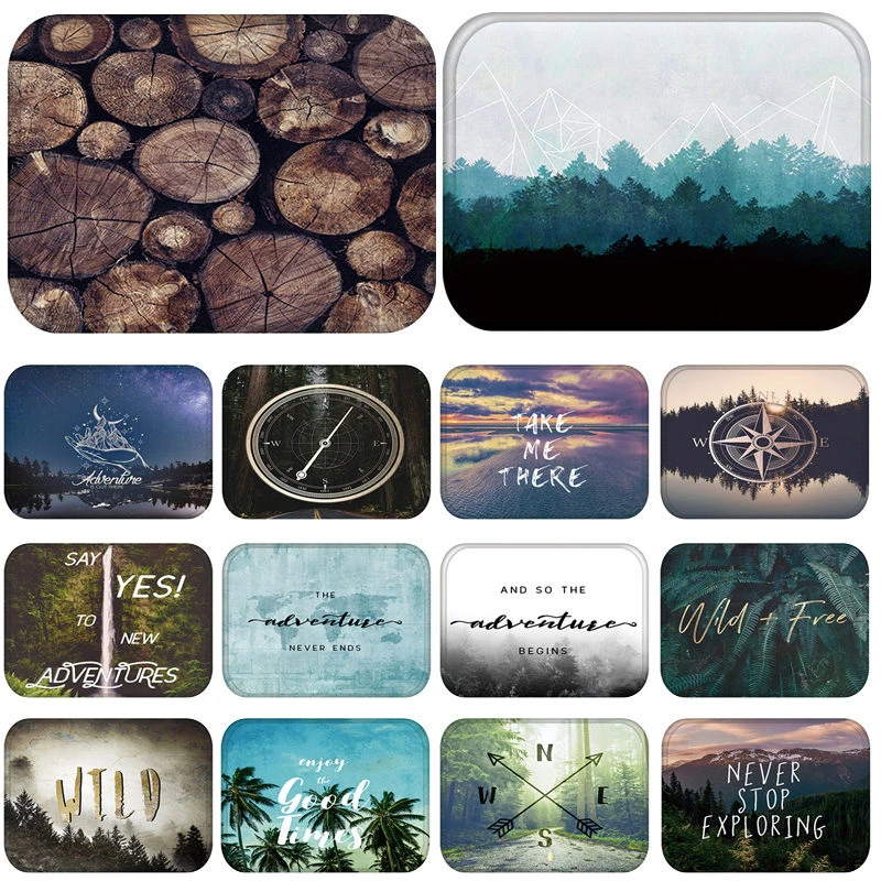 Лес кокосовой пальмы для кухонной и входной двери коврик из бархата кораллового