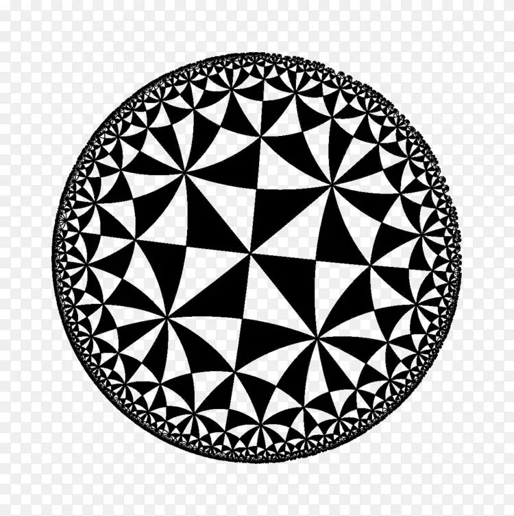 圆极限Ⅲpoincaré盘模型双曲几何镶嵌-圆