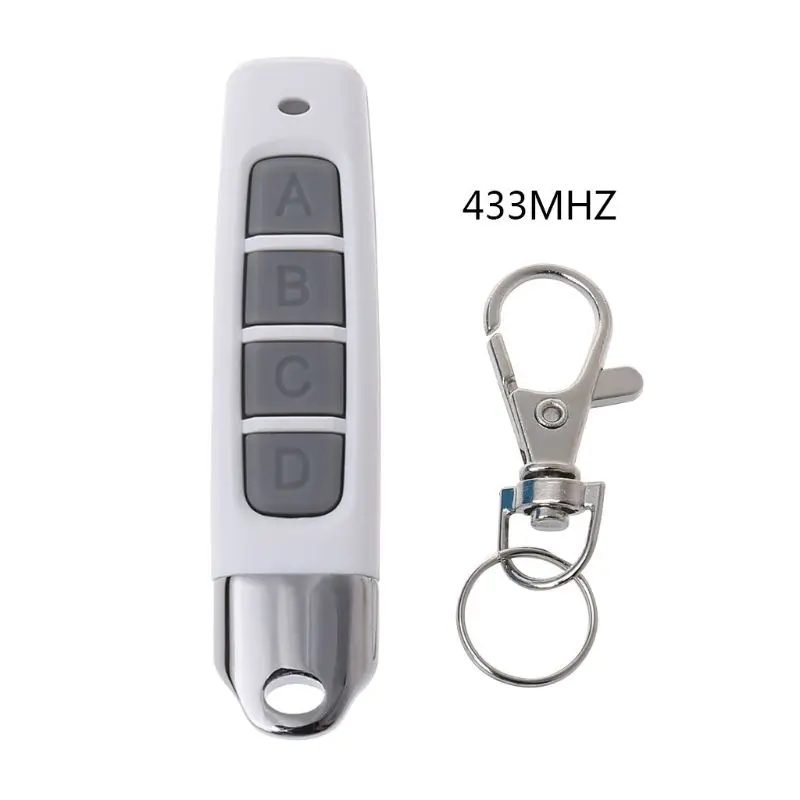 433 МГц 4 кнопки клон пульт дистанционного управления беспроводной передатчик гаражные ворота дверь Электрический контроллер копирования Противоугонный замок ключ с Ke - Цвет: White Grey