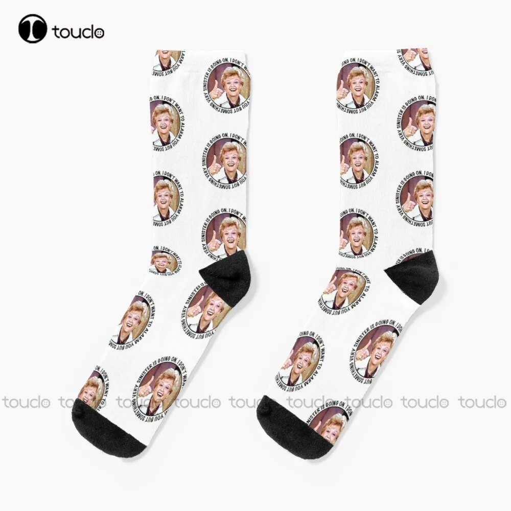 

Jessica Fletcher Said: I Don'T Want To Alarm You But Something Very Sinister Is Going On Socks Slipper Socks For Men Custom