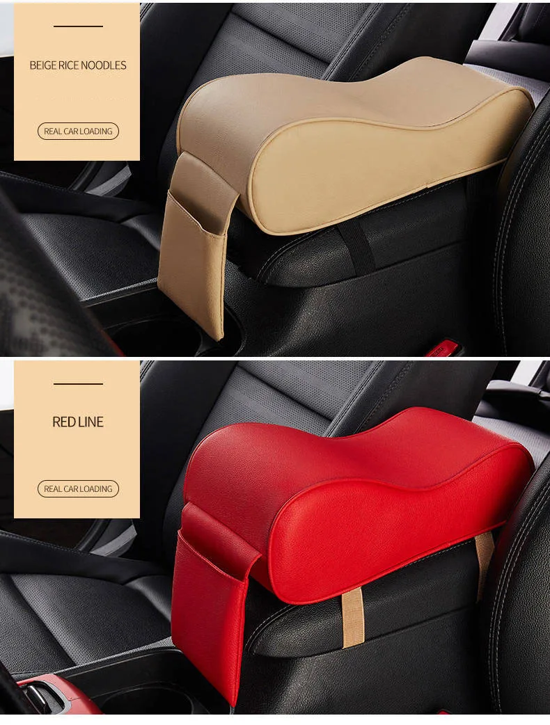 Universal Car Armrest Pu Leather Pad Auto Armrests Car Center Console Arm  Rest Seat Box Pad Vehicle Protective Car Styling - Armrests - AliExpress