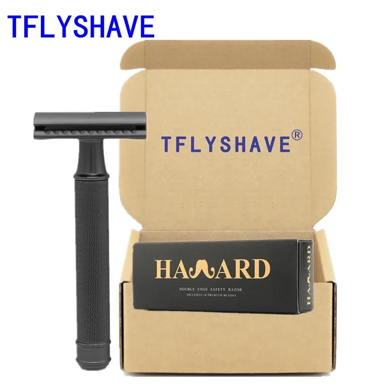 

TFLYSHAVE Safety Razor Men's Double Edge Razor Classic Manual Shaver Zinc Alloy Head For Shaving&Hair Removal 10 Blades