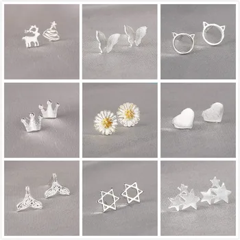 REETI Crown Stud Earring 925 Sterling Silver Earrings For Women Gift Sterling-silver-jewelry Pendientes Mujer