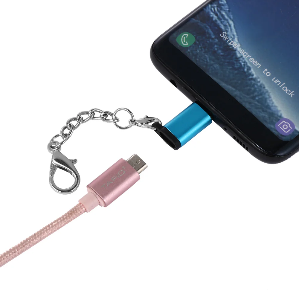 1 шт. type C OTG адаптер Micro USB Женский USB-C Мужской USB 3,1 конвертер адаптер для Android huawei шнур для связки ключей аксессуары для телефонов