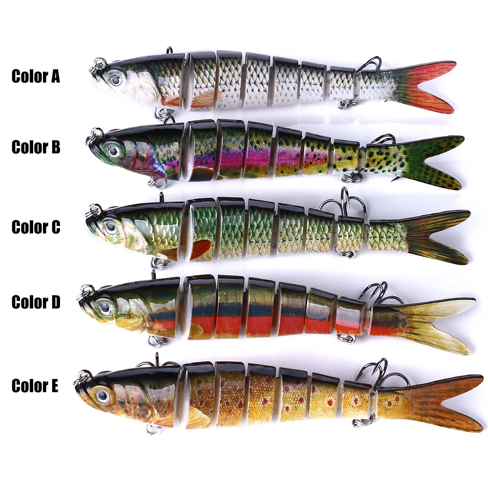 

5.4 Inch / 13.7cm 27g Multi Jointed 8 Segment Fishing Lure Swimbaits Lure Artificial Hard Bait Lure Fishing Treble Hook Tackle