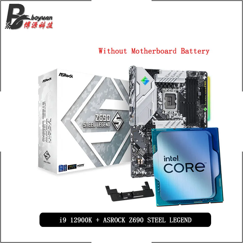 Intel Core I9 k Cpu Asrock Z690 Steel Legend Motherboard Cpu Motherboard Suit Support Ddr4 Lga 1700 New Without Cooler Motherboards Aliexpress