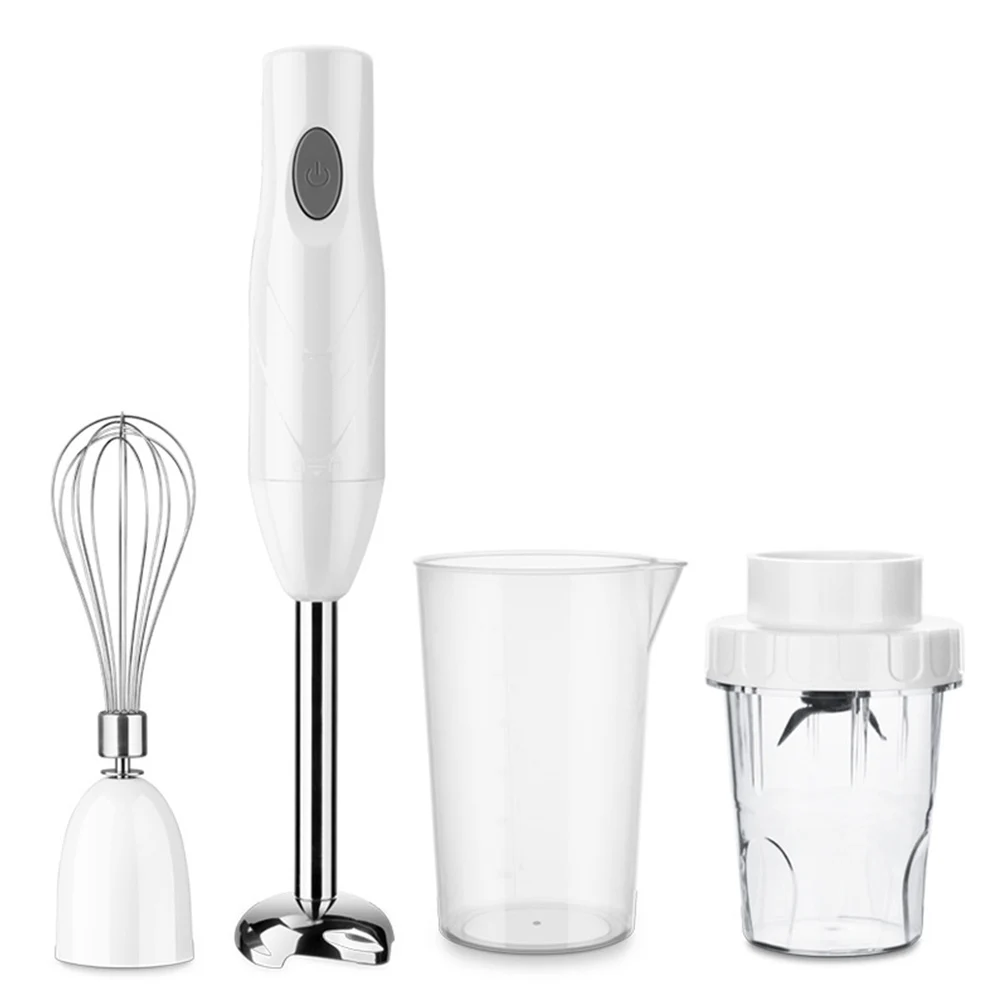 

New 4-in-1 Hand Blender Stainless Steel Immersion Hand Stick Blender Vegetable Meat Grinder 600ML Stirring Cup Food Mixer Juicer