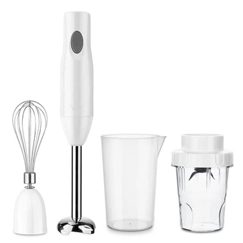 

New 4-in-1 Hand Blender Stainless Steel Immersion Hand Stick Blender Vegetable Meat Grinder 600ML Stirring Cup Food Mixer Juicer