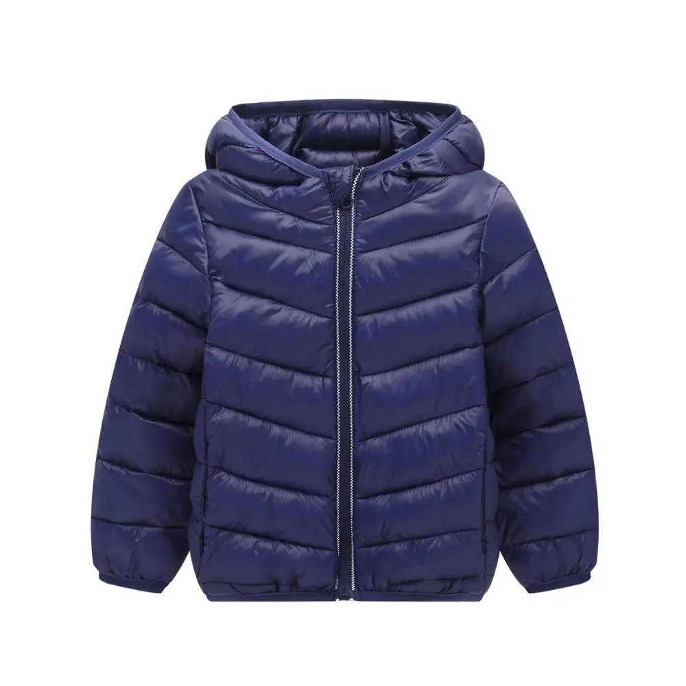 Navy blue Новая куртка для мальчиков и девочек детское пальто коллекция года; сезон осень-зима; куртка для девочек; теплая верхняя одежда с капюшоном; пальто для мальчиков; куртка детская одежда - Цвет: Navy blue