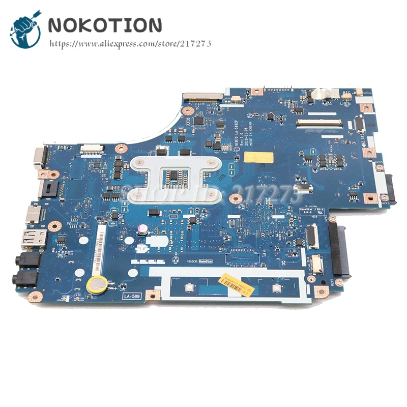 NOKOTION MBWJU02001 MB. WJU02.001 для acer aspire 5741 5741zg 5742 5742G материнская плата для ноутбука NEW70 LA-5892P HM55 DDR3 Бесплатный процессор