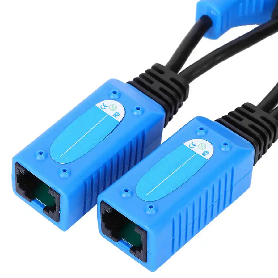 uPOE cable kit RJ45 splitter combiner CCTV POE Adapter Cable Passive Power Cable For IP Camera 6