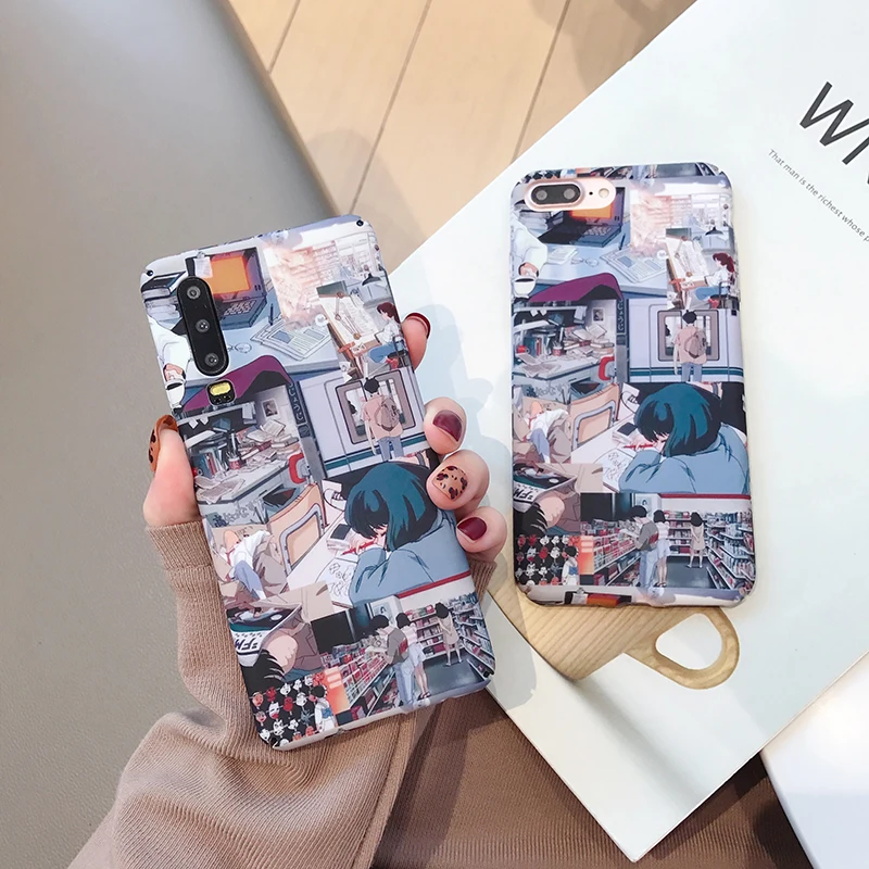 

Hard PC Case For Huawei P20 P30Lite Mate30Pro Nova 3 3i 4 5 5i Comic puzzle Cover For Honor 8X 9X 10lite 20 20i V20 Y9 2019