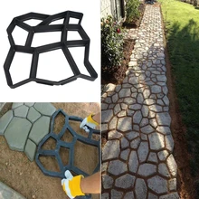 Садовая прогулочная тротуарная пресс-форма DIY Ручная тротуарная плитка цемент кирпич дорога бетонные формы траектория производитель многоразовые
