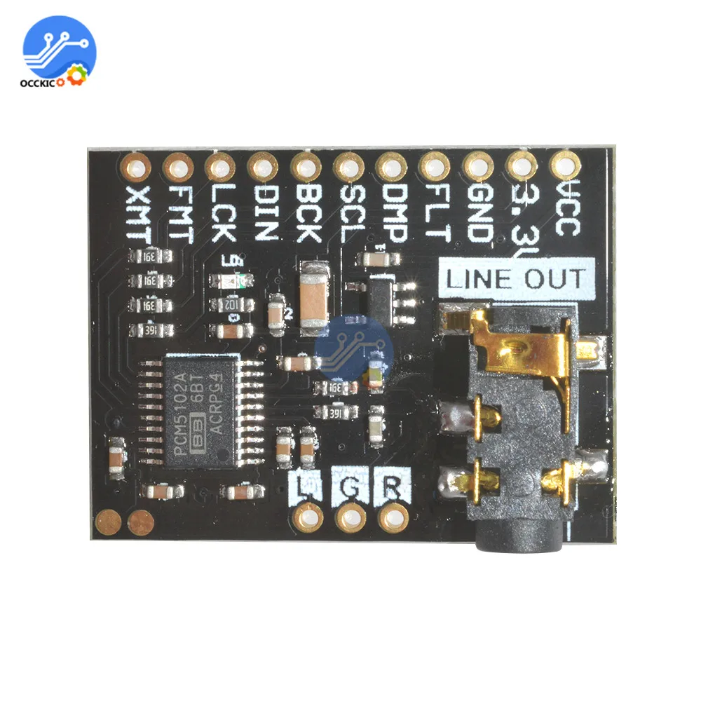 Raspberry Pi pHAT звуковая карта I2S интерфейс PCM5102 модуль DAC 24 битная плата со