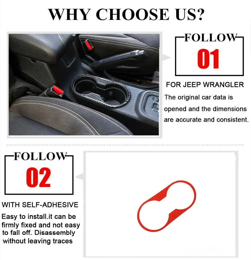 Декоративные наклейки на переднюю чашку для Jeep Wrangler JK 2011-, аксессуары для салона автомобиля, АБС-пластик, мягкое углеродное волокно, автомобильный Стайлинг