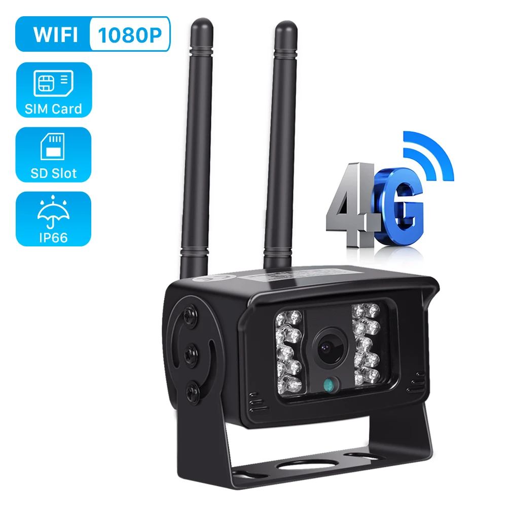 

1080P 2MP 4G SIM Card WIFI IP Camera Wi-Fi Outdoor Waterproof Mini Security Camera Wireless Night Vision TF Card Slot APP CamHi